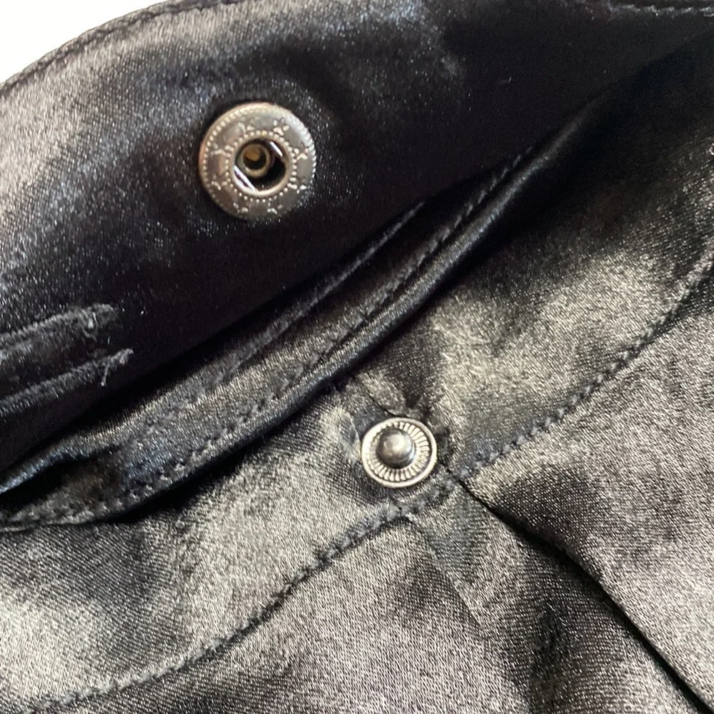 Free People Give A Little Shorts Black Satin, Size XL new - Picture 4 of 15